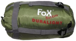 Spací vak DURALIGHT Fox Outdoor, múmia, extraľahký - OLIVA / ČIERNA