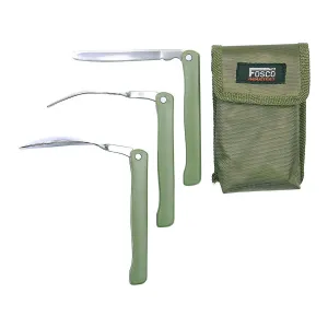 Fosco Industries 3-dielny skladací príbor + nylonové puzdro