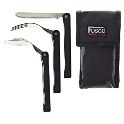 Fosco Industries 3-dielny skladací príbor + nylonové puzdro