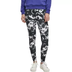 Urban Classics Ladies Tie Dye Leggings - ČIERNO-BIELA