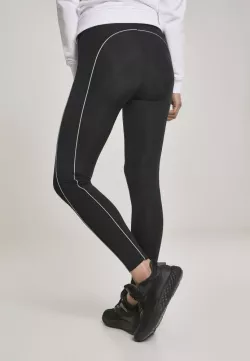 Urban Classics Ladies High Waist Reflective Leggings - ČIERNA