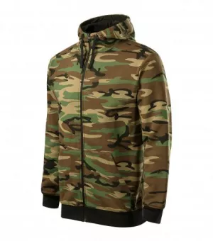 CAMO ZIPPER pánska maskáčová mikina s kapucňou