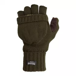 M-Tramp pletené rukavice bez prstov, príklopka, futro THINSULATE - OLIVA