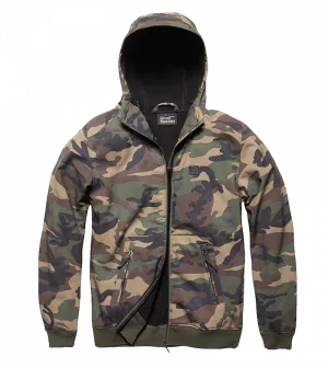 Vintage Industries ASHORE maskáčová softshellová bunda s kapucňou