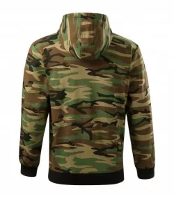 CAMO ZIPPER pánska maskáčová mikina s kapucňou