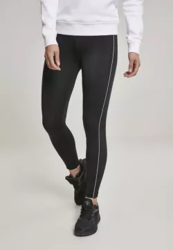 Urban Classics Ladies High Waist Reflective Leggings - ČIERNA