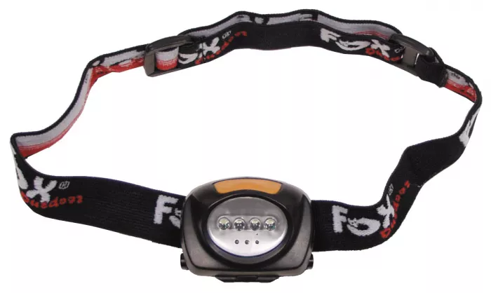 Fox Outdoor čelovka, 4 LED BIELE, 3 LED ČERVENÉ