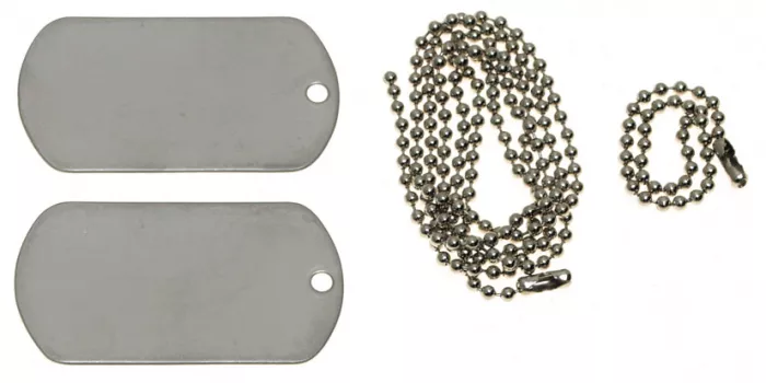 DOG TAGS - ID štítky, sada - NEREZ MATNÝ