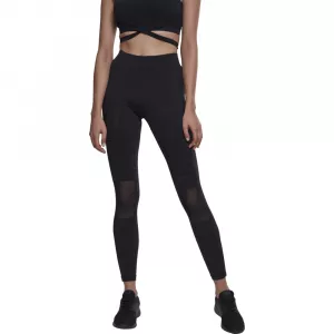 Urban Classics Ladies Tech Mesh Biker Leggings - ČIERNA