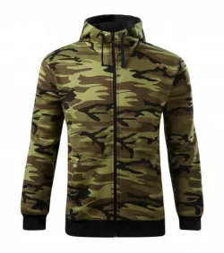 CAMO ZIPPER pánska maskáčová mikina s kapucňou