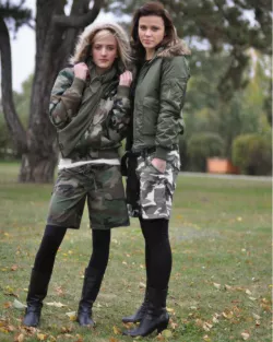 Mil-Tec dámske army šortky, 100% bavlna rip-stop