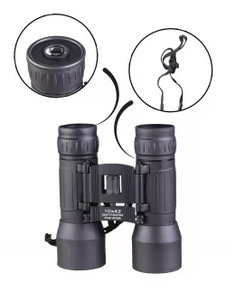 Mil-Tec skladací ďalekohľad binocular 10x42 - ČIERNA