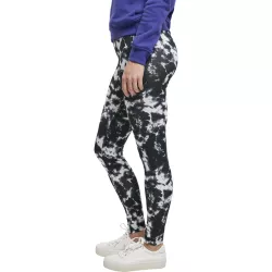 Urban Classics Ladies Tie Dye Leggings - ČIERNO-BIELA