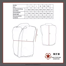 Softšelová vodeodolná vesta MFH Allround, 3-vrstvový laminát