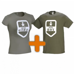 SET 2 tričiek Army BOY + Army GIRL