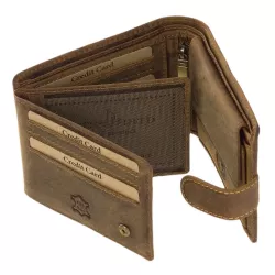 GreenDeed lovecká kožená peňaženka, poľovnícky motív diviak