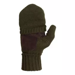 M-Tramp pletené rukavice bez prstov, príklopka, futro THINSULATE - OLIVA