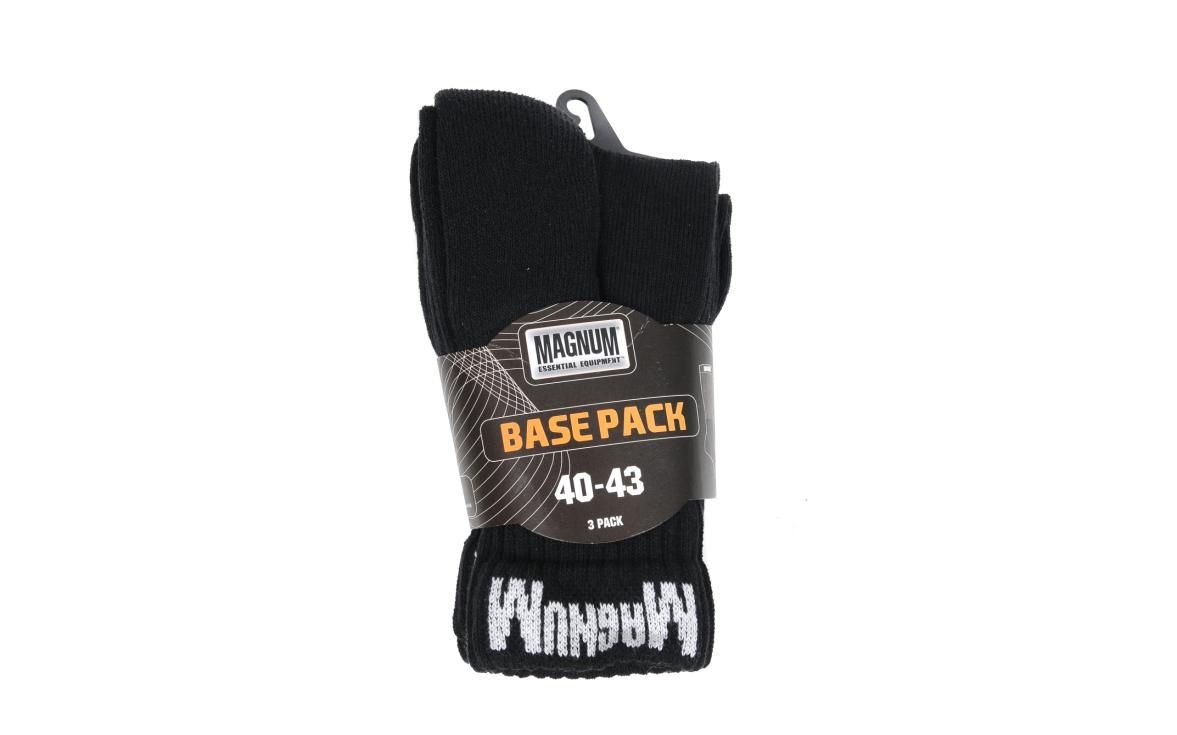 Magnum BASE PACK - ponožky HRUBÉ (3 páry) - ČIERNE - 44 - 47