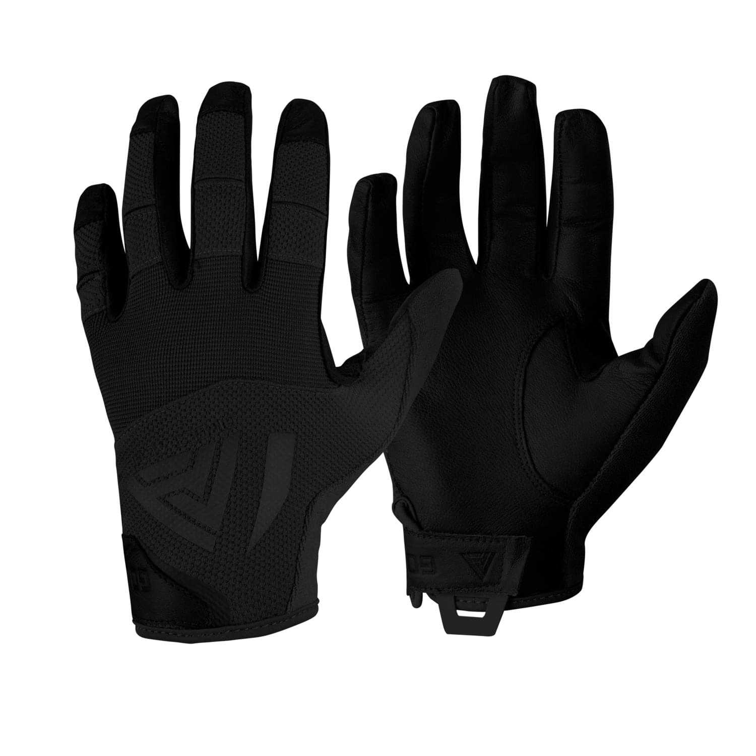 Direct Action® HARD GLOVES Leather - kožené taktické rukavice - ČIERNA, S (7")